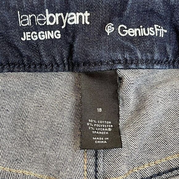 Lane Bryant Jegging Size 18 Genius Fit Jeans Dark Wash Stretchy Plus Size - Picture 3 of 6